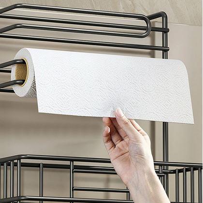 Obrázek z Kovový organizér na lednici černý