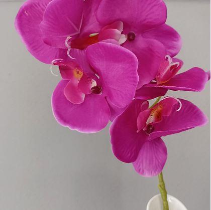 Obrázek z Umělé květiny orchidej - tmavě růžová