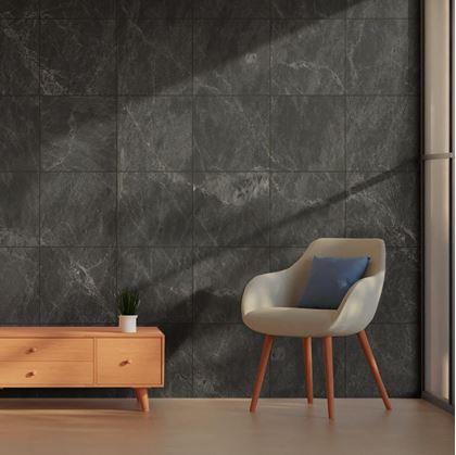 Obrázek z PVC samolepicí podlahové čtverce 30x30 cm - šedý mramor