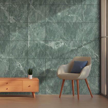 Obrázek z PVC samolepicí podlahové čtverce 30x30 cm - modro šedý mramor