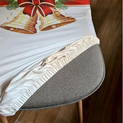 Obrázek z Potah na židli s vánočním motivem - stromeček se zvonečky