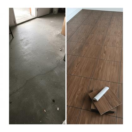 Obrázek z PVC samolepicí podlahové čtverce 30x30 cm - dřevo