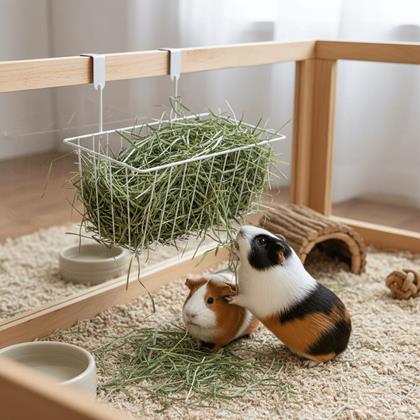 Obrázek z Kovový závěsný košík na dvířka - bílý