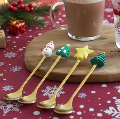 Obrázek z Sada vánočních lžiček v dárkové krabiččce 4 ks