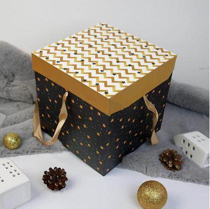 Obrázek z Dárková krabička 22 cm - hvězdy