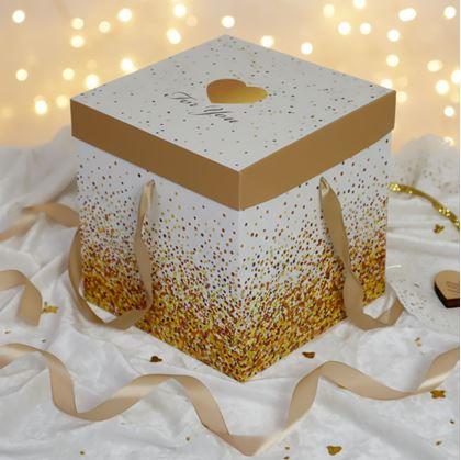 Obrázek z Dárková krabička 22 cm - třpytky