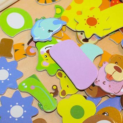 Obrázek z Dřevěná magnetická tabulka - zvířátka