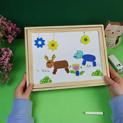 Obrázek z Dřevěná magnetická tabulka - zvířátka