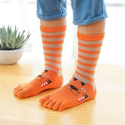 Obrázek z Dětské prstové ponožky - vel. 19-24 cm - tygřík