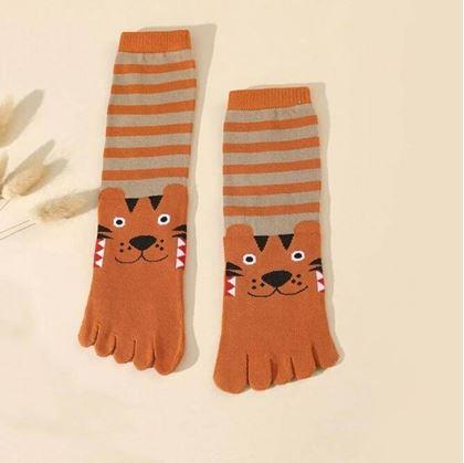 Obrázek z Dětské prstové ponožky - vel. 19-24 cm - tygřík