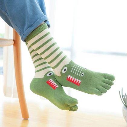 Obrázek z Dětské prstové ponožky - vel. 19-24 cm - krokodýl