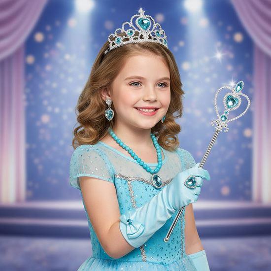 Obrázek z Sada doplňků pro princeznu 6 ks - modrá