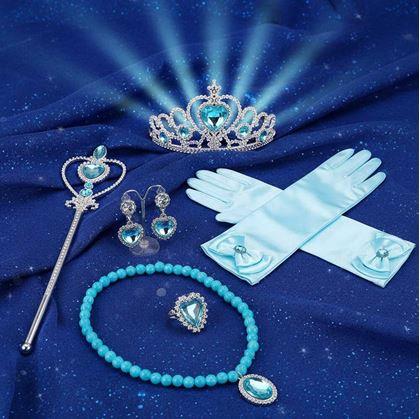 Obrázek z Sada doplňků pro princeznu 6 ks - modrá