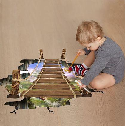 Obrázek z 3D samolepky na podlahu - propast