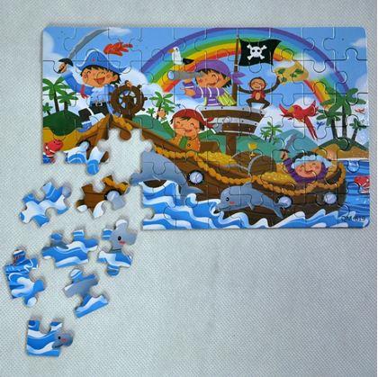 Obrázek z Dětské puzzle v plechové krabičce - piráti