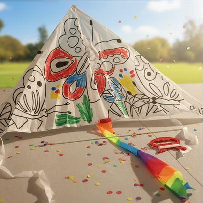 Obrázek Létající drak k vybarvení