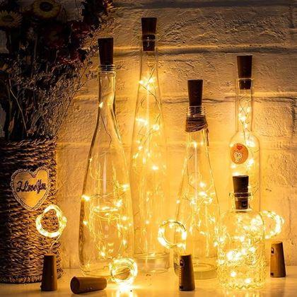 Obrázek z Světelný řetěz s korkem 2 m