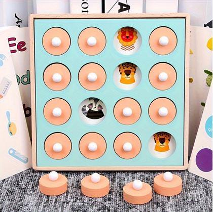 Obrázek z Dřevěná paměťová hra s vyměnitelnými obrázky