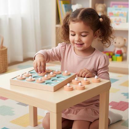 Obrázek z Dřevěná paměťová hra s vyměnitelnými obrázky