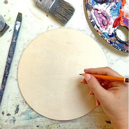 Obrázek z Dřevěné kolečko na malování 20 cm