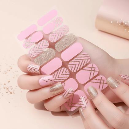 Obrázek z Samolepky na nehty - růžovo zlaté