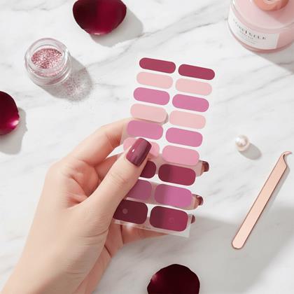 Obrázek z Samolepky na nehty - tmavě růžový mix