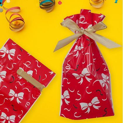 Obrázek z Dárkové sáčky s mašlí 10 ks - L