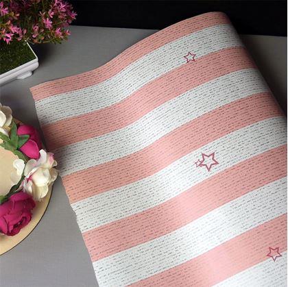 Obrázek z Dětská tapeta na zeď 5 m - pruhy s hvězdičkami