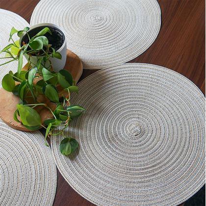 Obrázek z Kulaté prostírání na stůl - béžové