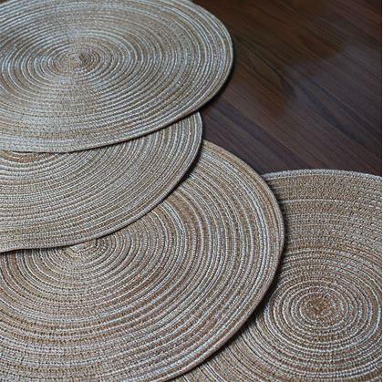 Obrázek z Kulaté prostírání na stůl - světle hnědé