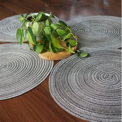 Obrázek z Kulaté prostírání na stůl - šedé