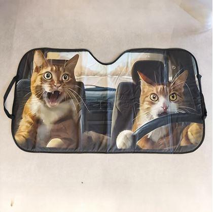 Obrázek z Protisluneční clona do auta s přísavkami - kočky