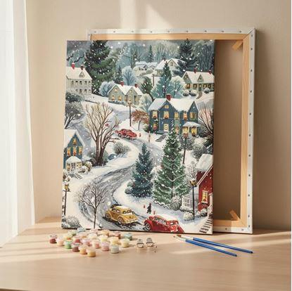 Obrázek Malování podle čísel, vypnuté plátno na rám