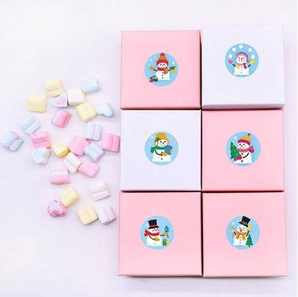 Obrázek z Vánoční samolepky 500 ks  - veselí sněhuláci