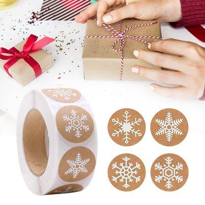 Obrázek Vánoční samolepky 500 ks - sněhové vločky