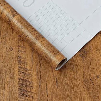 Obrázek z Samolepicí fólie na podlahu 200x60 cm - tmavé dřevo