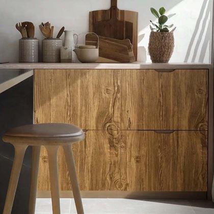 Obrázek z Samolepicí fólie na podlahu 200x60 cm - tmavé dřevo