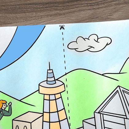 Obrázek z Omalovánky v roli 10 m - město