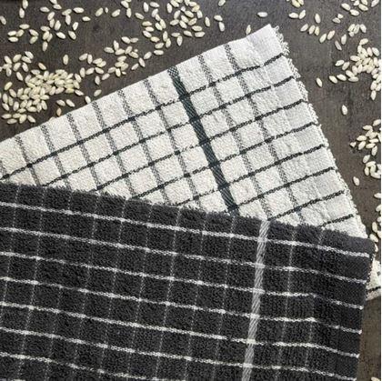 Obrázek z Sada 2 ks froté utěrek - šedobílá