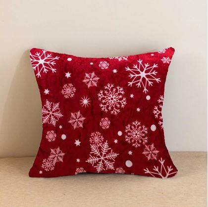 Obrázek z Mikroplyšový povlak na polštářek 45 x 45 cm - Sněhové vločky 
