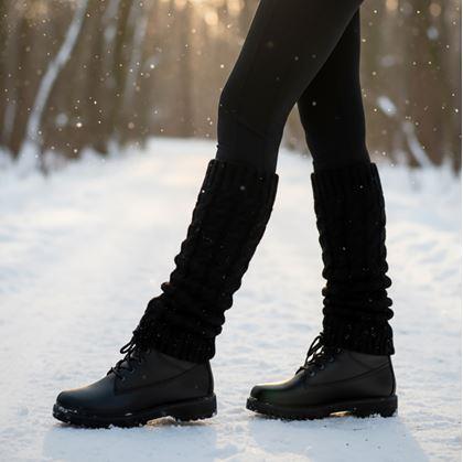 Obrázek z Hřejivé návleky na nohy - černé