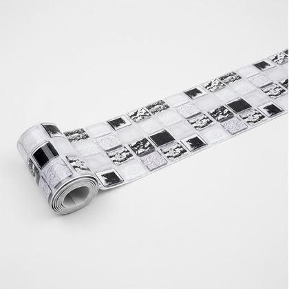 Obrázek z Samolepicí lišta mozaika - šedý mix