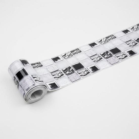 Obrázek z Samolepicí lišta mozaika - šedý mix