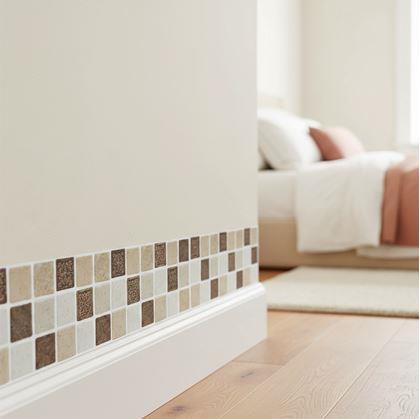 Obrázek z Samolepicí lišta mozaika - hnědý mix