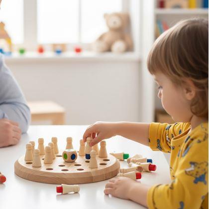 Obrázek z Paměťová hra pro děti - dřevěné šachy