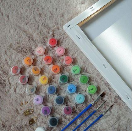 Obrázek z Dárková sada na malování - plátno 50x40 cm, sada barev a štětce