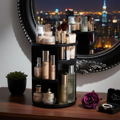 Obrázek z Otočný kosmetický organizér - černý