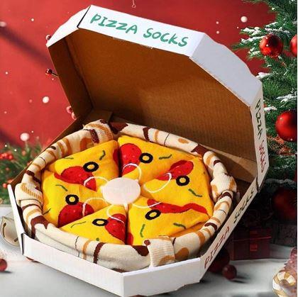 Obrázek z Sada 4 párů ponožek - pizza