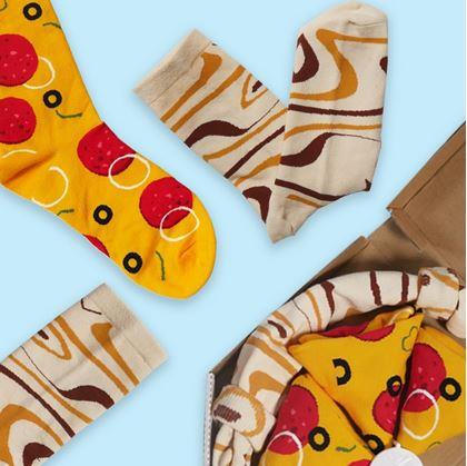 Obrázek z Sada 4 párů ponožek - pizza