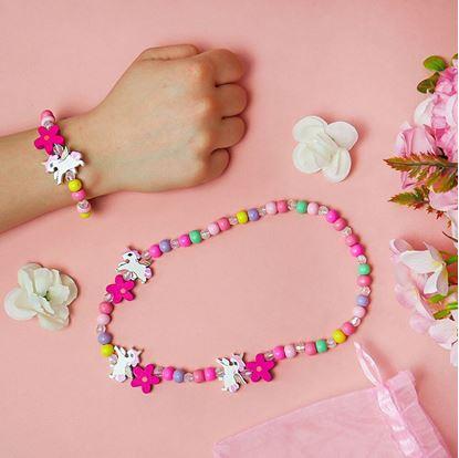 Obrázek Sada náhrdelník a náramek z dřevěných korálků